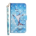 iPhone 11 Pro - Etui Ledertasche Schmetterling Glitzer Effekt