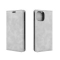 iPhone 12 / 12 Pro - Seidige Stand Flip Case Hülle grau
