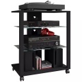 MID.YOU Tv-rack , Folas , Schwarz , Holzwerkstoff , 60x70x41 cm , melaminharzbeschichtet,Nachbildung , Kabeldurchlass , 000657031603