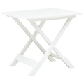 vidaXL, vidaXL Gartentisch Klappbar Weiß 79 x 72 x 70 cm Kunststoff
