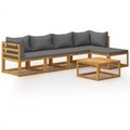 vidaXL, vidaXL 6-tlg. Garten-Lounge-Set mit Auflagen Massivholz Akazie