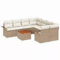 VidaXL - Sofa set poly-rattan, One Size, Beige