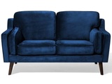 Beliani 2-Sitzer Sofa Polsterbezug dunkelblau LOKKA