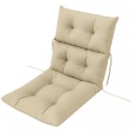 Northio - Sitzkissen, 115x56 cm Stuhlkissen mit Bindebänder, Rückenlehne, 10cm dick Polsterauflage, wasserabweisend Sitzpolster für Haus, Garten, Büro, Stühle, Beige, One Size