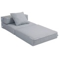 Northio - Schlafsessel Klappbar, Schlafsofa, 2-In-1 Klappsessel Mit Bettfunktion, Relaxsessel Mit Kissen, Gästebett Für Wohnzimmer, Schlafzimmer, Bis 100 Kg Belastbar, Hellgrau, 65 x 85 cm