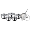 Royalty Line, Topf-, Pfanne- und Kochtopf-Set, 6 Stück - Silber Topf-, Pfanne- und Kochtopf-Set, 6 Stück - Silber