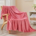 Alopini - Kuscheldecke flauschige Decke, Erlebnis-Fleecedecke, weiche und warme Wolldecke Wurfdecke, Decken für Sofa, Tagesdecke Couch, One Size, Rot
