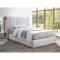 Bett-kopfteil Mit Stauraum 140 Cm - Stoff - Hell & Holzfarben - Siveri Unisex Taubengrau ONE SIZE