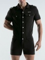 Code22, Kurzärmeliger Jumpsuit Herren Schwarz L