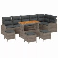 VidaXL - Garten-sofa poly-rattan, One Size, Grau