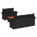 VidaXL - Modulares sofa poly-rattan, One Size, Schwarz