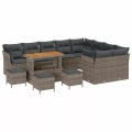 VidaXL - Garten-sofa poly-rattan, One Size, Grau