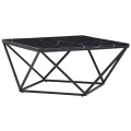 Beliani, Beliani Couchtisch schwarz/schwarz Marmor Optik MALIBU