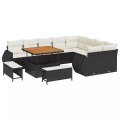 VidaXL - Garten-sofa poly-rattan, One Size, Schwarz