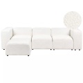 Beliani, 3-Sitzer Sofa mit Ottomane aus Bouclé Modern FALSTERBO 3-Sitzer Sofa mit Ottomane aus Bouclé Modern FALSTERBO