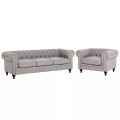 Beliani, Wohnzimmer Set aus Polyester Modern CHESTERFIELD Wohnzimmer Set aus Polyester Modern CHESTERFIELD