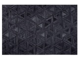 Beliani Teppich Leder schwarz 160 x 230 cm KASAR