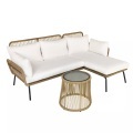 Outsunny - Rattan Sofa Set, One Size, Creme