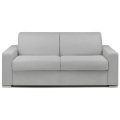 LINEA SOFA - Schlafsofa 3-Sitzer - Liegefläche: 140 cm - Matratzenhöhe: 22 cm - Stoff - Grau - CALITO, One Size