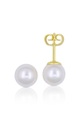Ohrstecker Akoya Perlen Gelbgold 750, 8.0-8.5mm Damen Gelbgold ONE SIZE