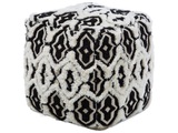 Beliani Pouf schwarz-weiss 45 x 45 cm ORAI