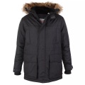 Lovett Parka Mit Kunstfellbesatz Herren Schwarz 3XL
