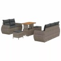 VidaXL - Garten-sofa poly-rattan, One Size, Grau