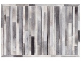Beliani Teppich Leder hellgrau 160 x 230 cm AZAY