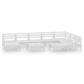 vidaXL 10-tlg. Garten-Lounge-Set Massivholz Kiefer Weiß