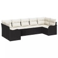 VidaXL - Outdoor-sofa poly-rattan, One Size, Schwarz