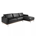 ANGEL CERDA - Rechtes Chaiselongue Sofaes Leder, One Size, Schwarz