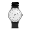 CHPO - Leder-Armbanduhr Harrold - Schwarz und Weiss