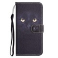 iPhone 12 / 12 Pro - Leder Hülle Schwarze Katze