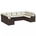 VidaXL - Garten-sofa poly-rattan, One Size, Braun