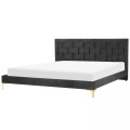 Bett mit Lattenrost aus Samtstoff Modern LIMOUX Bett mit Lattenrost aus Samtstoff Modern LIMOUX