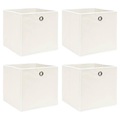 vidaXL Aufbewahrungsboxen 4 Stk. Weiß 32×32×32 cm Stoff