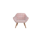 Beliani Sessel Samtstoff rosa KARIS