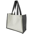 Printers Jutetasche Shopper Einkaufstasche, 21 Liter (2 Stückpackung) Damen Schwarz ONE SIZE