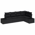 VidaXL - Outdoor-sofa poly-rattan, One Size, Schwarz