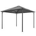 vidaXL Gartenpavillon mit Dach Aluminium 3×3 m Schwarz
