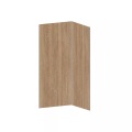 Vente-unique, Vente-unique - Wandpaneele Dusche 2er-Set - Holz-Optik aus Aluminium inkl. Profile - 90 x 120 x 210 cm - ENEKO, One Size, Beige