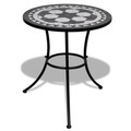 Diverse Hardware, Mosaiktisch 60 cm Schwarz/Weiss