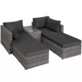 Rattan Lounge mit Aluminiumgestell San Domino Rattan Lounge mit Aluminiumgestell San Domino