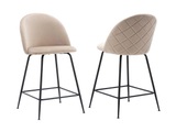 Vente-unique, Barhocker 2erSet Samt es Metall MELBOURNE Barhocker 2erSet Samt es Metall MELBOURNE