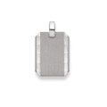 Anhänger Plakette Weissgold 750, 25x16mm Damen ONE SIZE