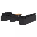 VidaXL - Garten-sofa massivholz akazie, One Size, Schwarz