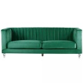 Beliani 3-Sitzer Sofa Samtstoff grün ARVIKA