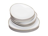 OZAIA, Tafelservice Porzellan teilig Goldfarben CARMELLA Tafelservice Porzellan teilig Goldfarben CARMELLA