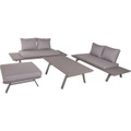 Gartenlounge Celia (4-er Set) Unisex Grau ONE SIZE
