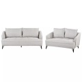 Beliani - Wohnzimmer Set aus Polyester Modern HOBRO, One Size, Taubengrau